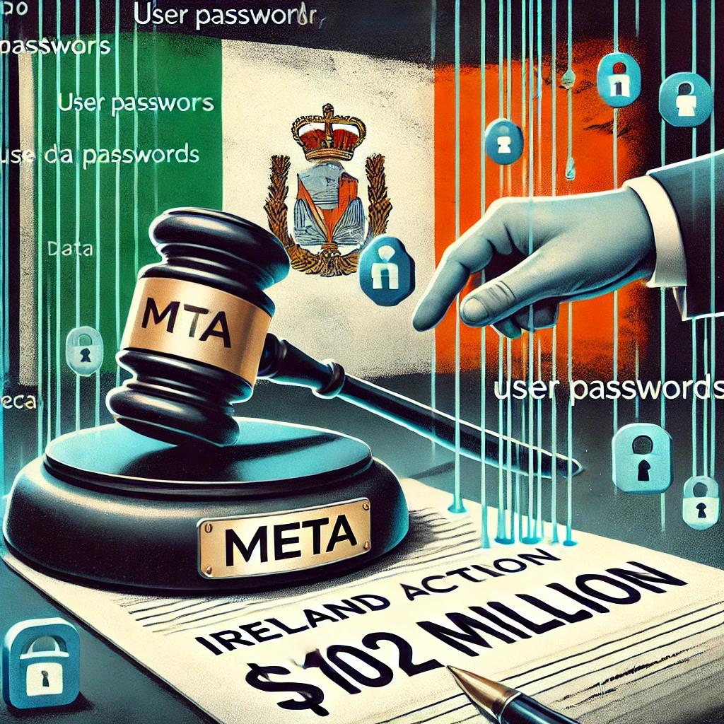 Ireland has imposed a $102 million fine on Meta due to a breach involving user passwords